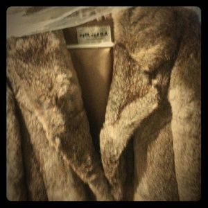 100% rabbit fur coat
